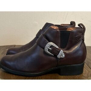 ARIAT Ankle Strap Boots Bootie's Jenna Brown Leather size 8B